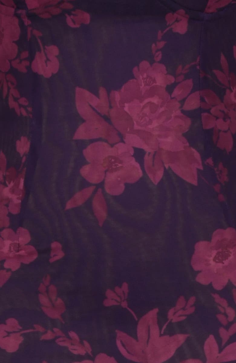 HOUSE OF CB Aiza Floral Underwire Cocktail Dress, Alternate, color, Dark Purple