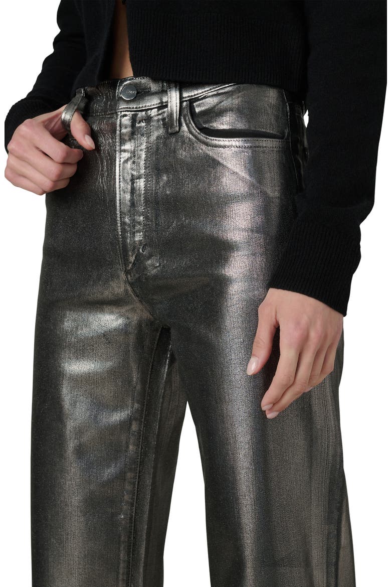 The Blake Cropped Wide Leg Jeans, Alternate, color, PEWTER FOIL