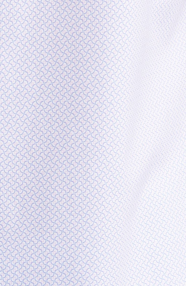 Bugatchi Miles OoohCotton<sup>®</sup> Serpentine Print Short Sleeve Button-Up Shirt, Alternate, color, Pink/Blue