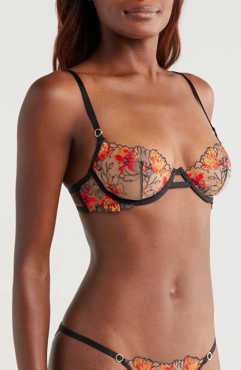 Bluebella Calista Embroidered Mesh Underwire Bra, Alternate, color, 