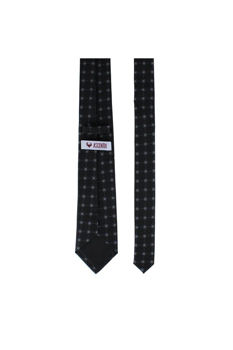 Flower Diamonds Necktie, Alternate, color, Black