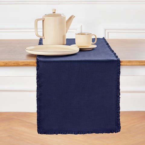Linen Table Runner - Juliette Ruffle