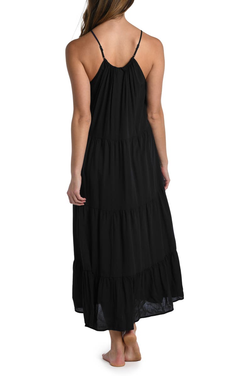 La Blanca Coastal Halter Neck Cover-Up Dress, Alternate, color,