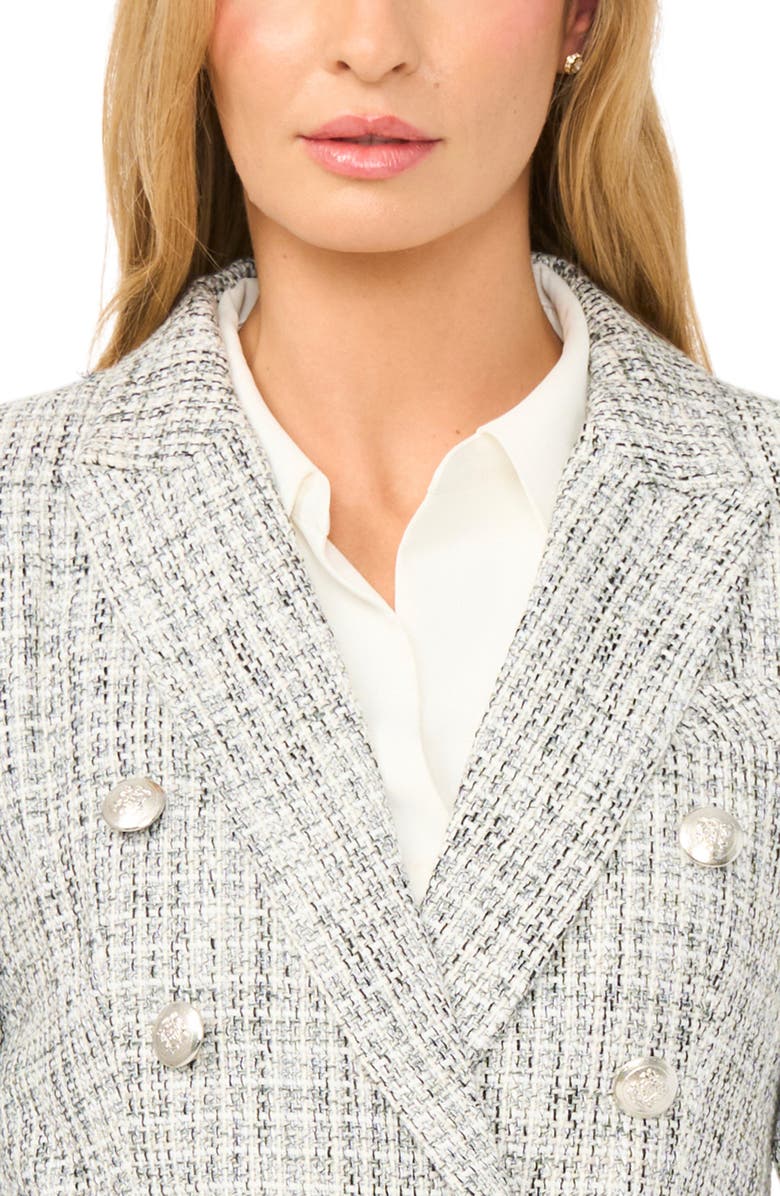 Halogen<sup>®</sup> Double Breasted Tweed Blazer, Alternate, color, Silver Birch