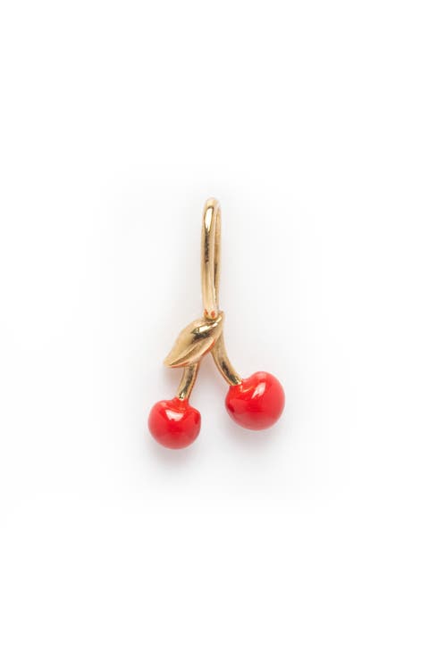 Solid 9K Gold Cherry Foodie Charm