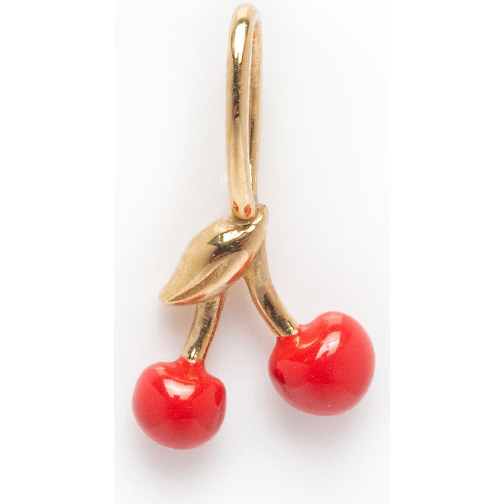 Local Eclectic Cherry Foodie Charm In Gold