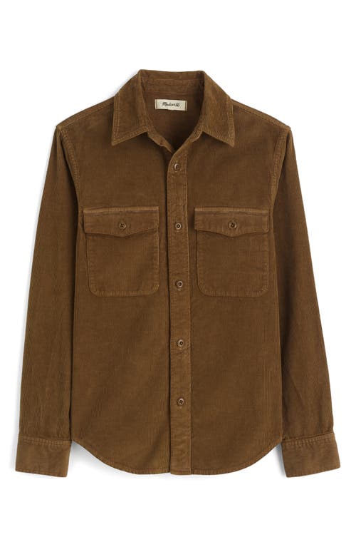 Madewell Corduroy Button-up Work Shirt In Brown