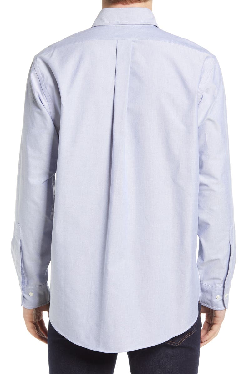Brooks Brothers Oxford Button-Down Shirt, Alternate, color, Solidblue