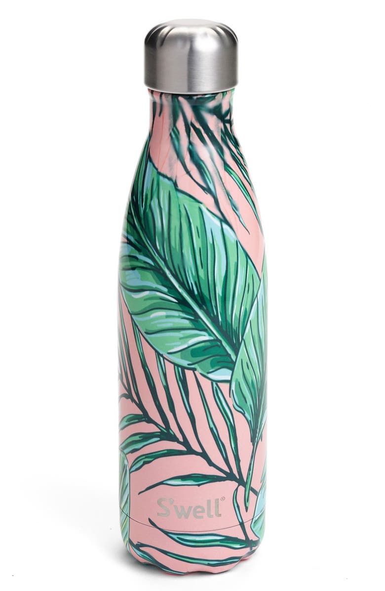 S'well Palm Beach Stainless Steel Water Bottle, Main, color,