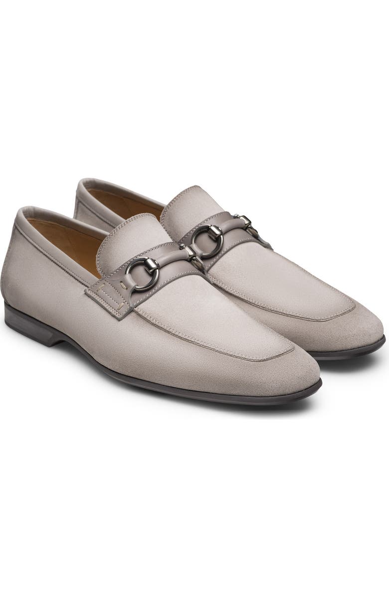 Magnanni Rafa V Water Resistant Loafer, Main, color, Bone Suede And White
