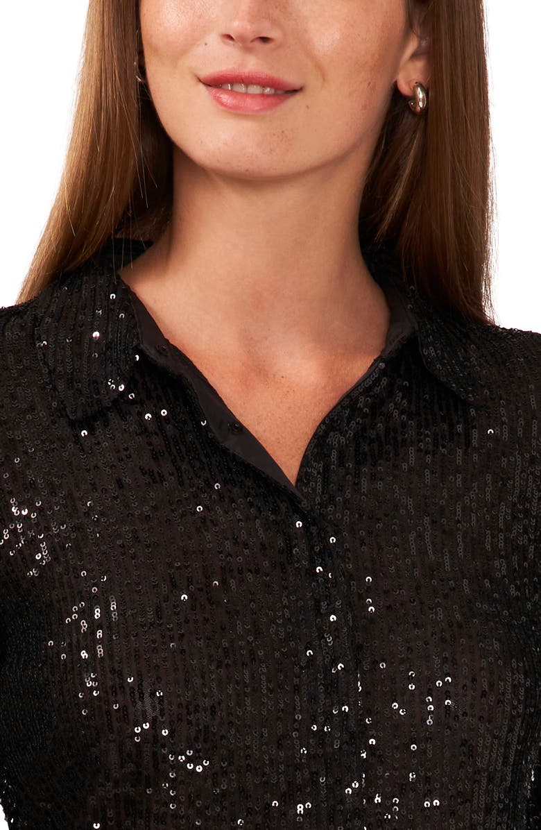 Halogen<sup>®</sup> Sequin Shirt, Alternate, color,