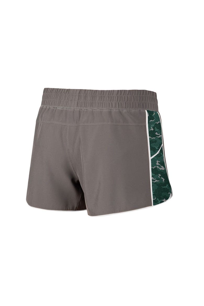 Women's Colosseum Gray/Green Michigan State Spartans Pamela Lined Shorts, Alternate, color, Gray