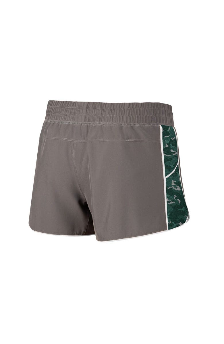 COLOSSEUM Women's Colosseum Gray/Green Michigan State Spartans Pamela Lined Shorts, Alternate, color, Gray