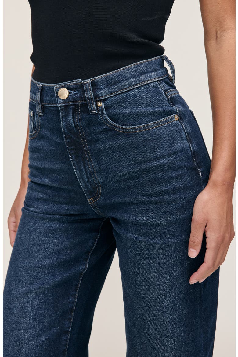 Karmine Refined Wide Leg SculptSystem High Waist Jeans, Alternate, color, DARK SEA