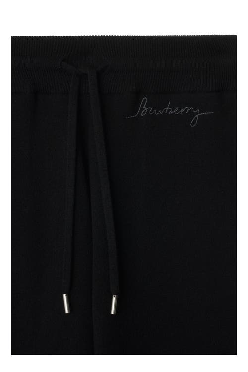Shop Burberry Wool Cashmere Blend Jogging Pants In Black