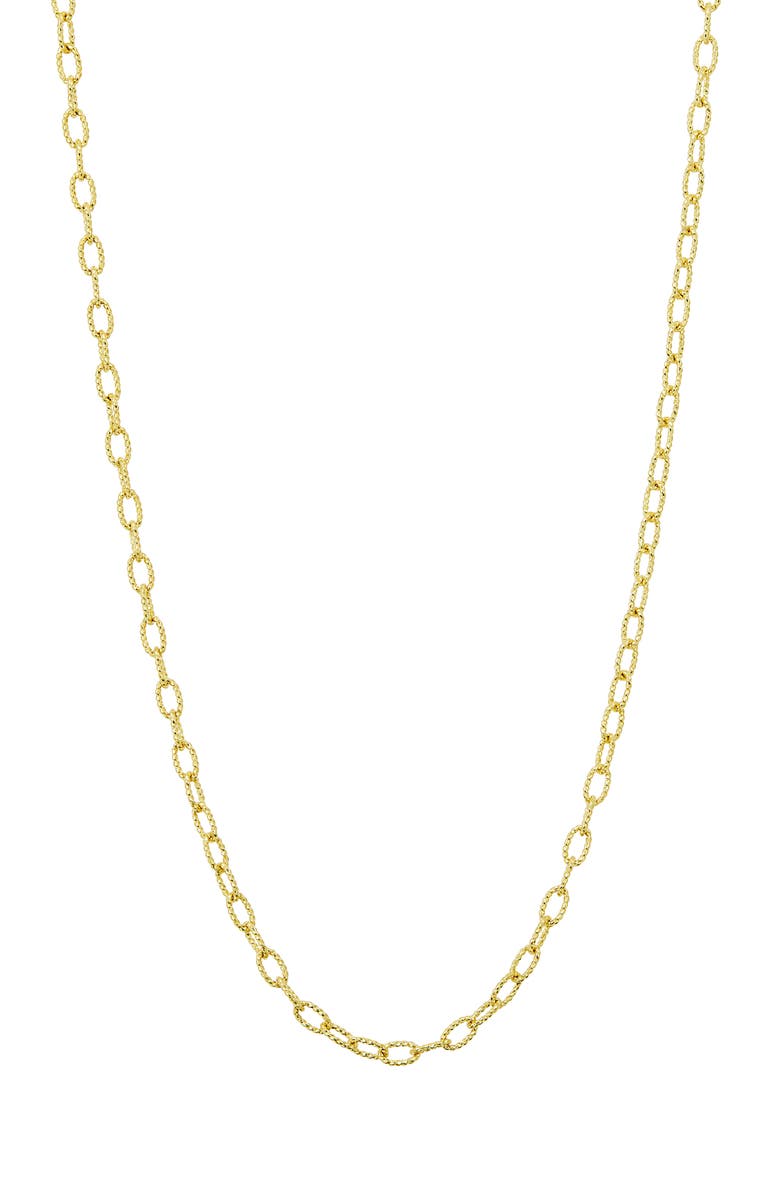 SAVVY CIE JEWELS Italian Cut Chain Necklace, Main, color, Gold
