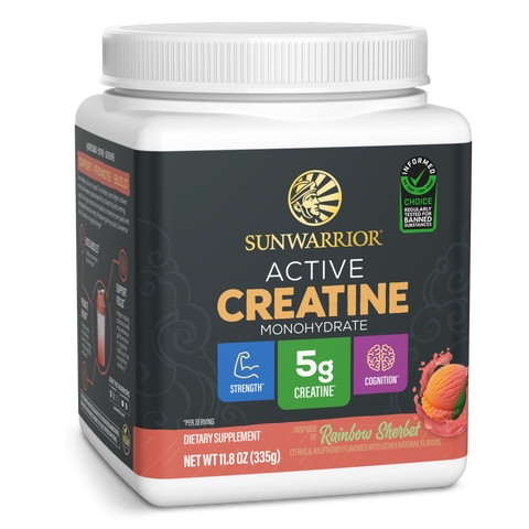 Active Creatine Monohydrate Powder, Rainbow Sherbet, 335g