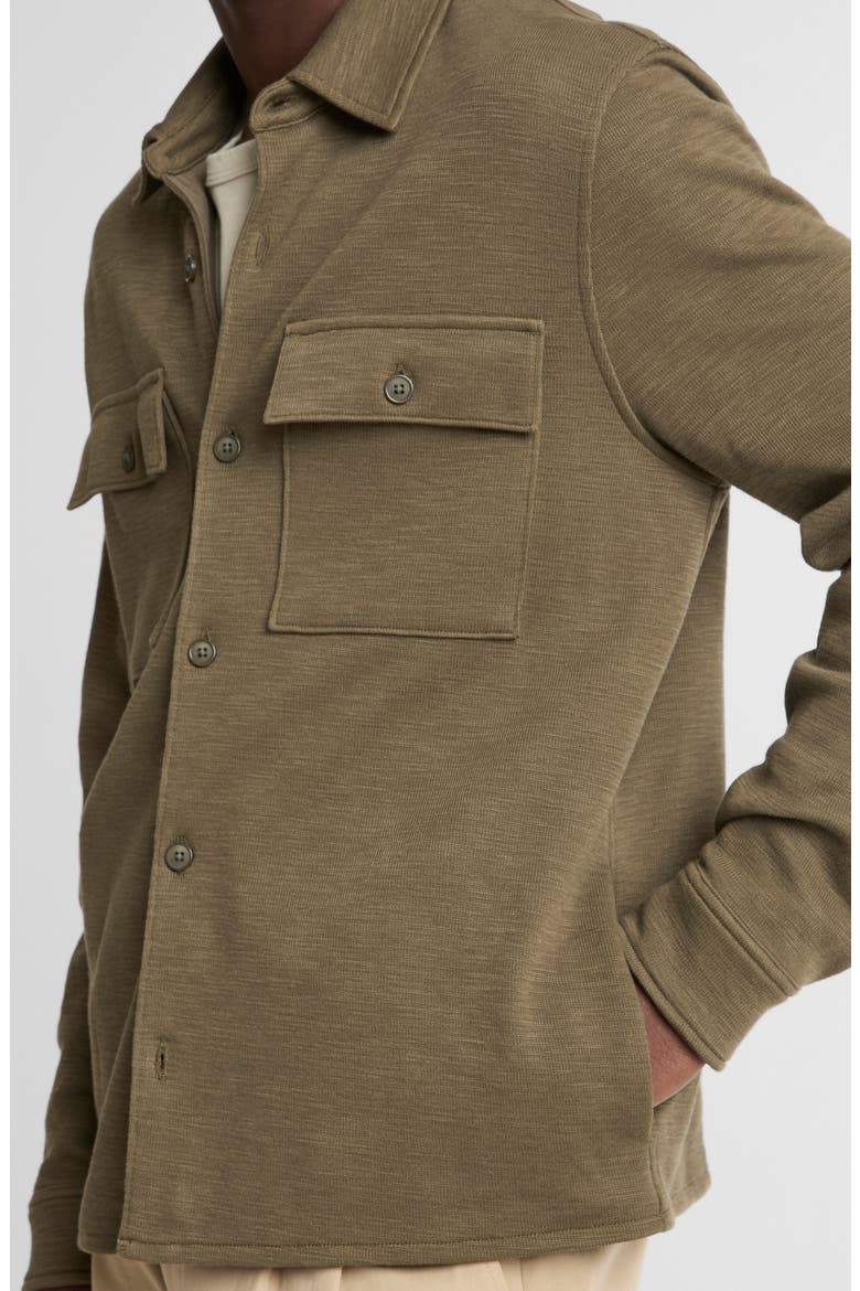 Double Slub Shirt Jacket, Alternate, color, MOSS
