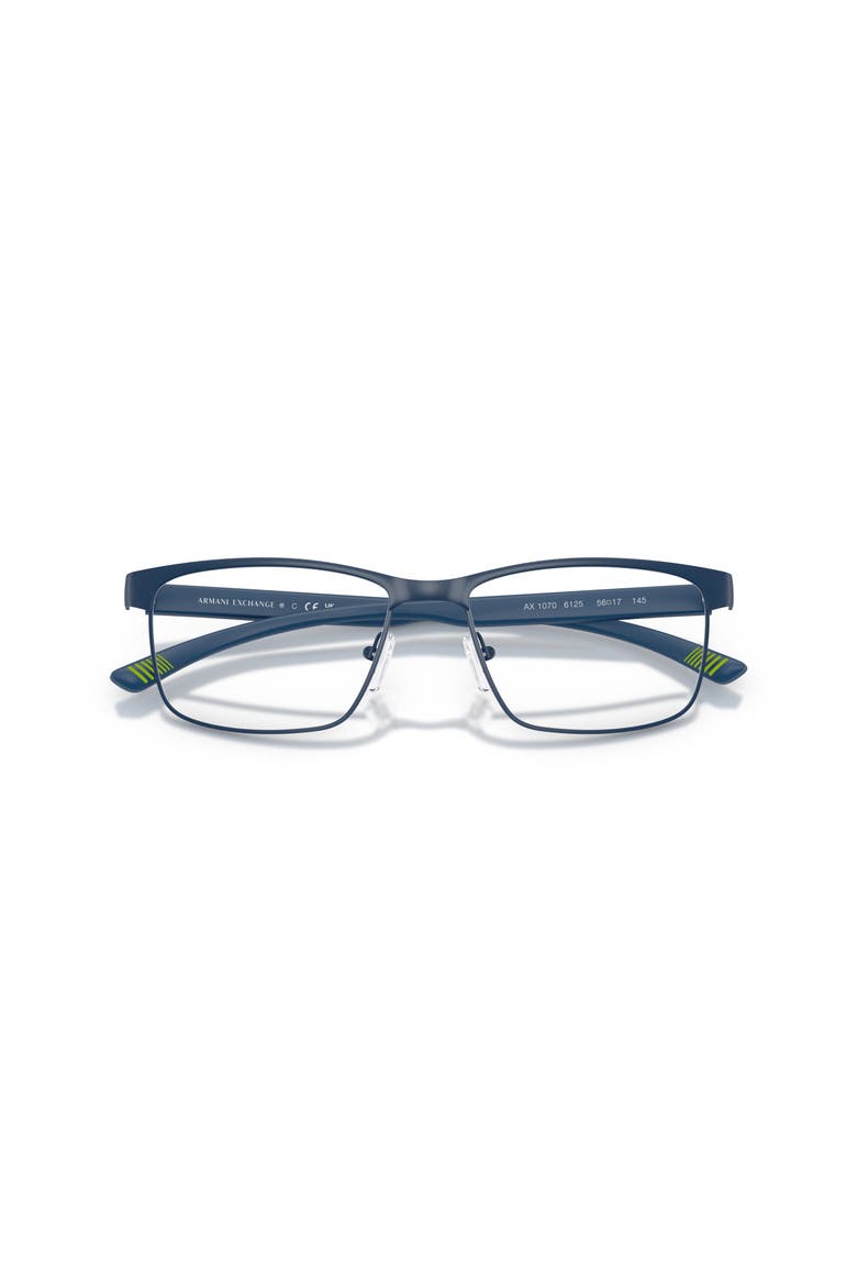 56mm Rectangle optical glasses, Alternate, color, Blue