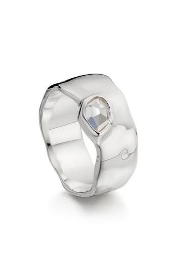 Monica Vinader Siren Wide Band Ring In Silver