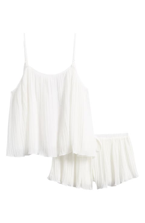 Karina Semisheer Crinkle Chiffon Shorts Pajamas