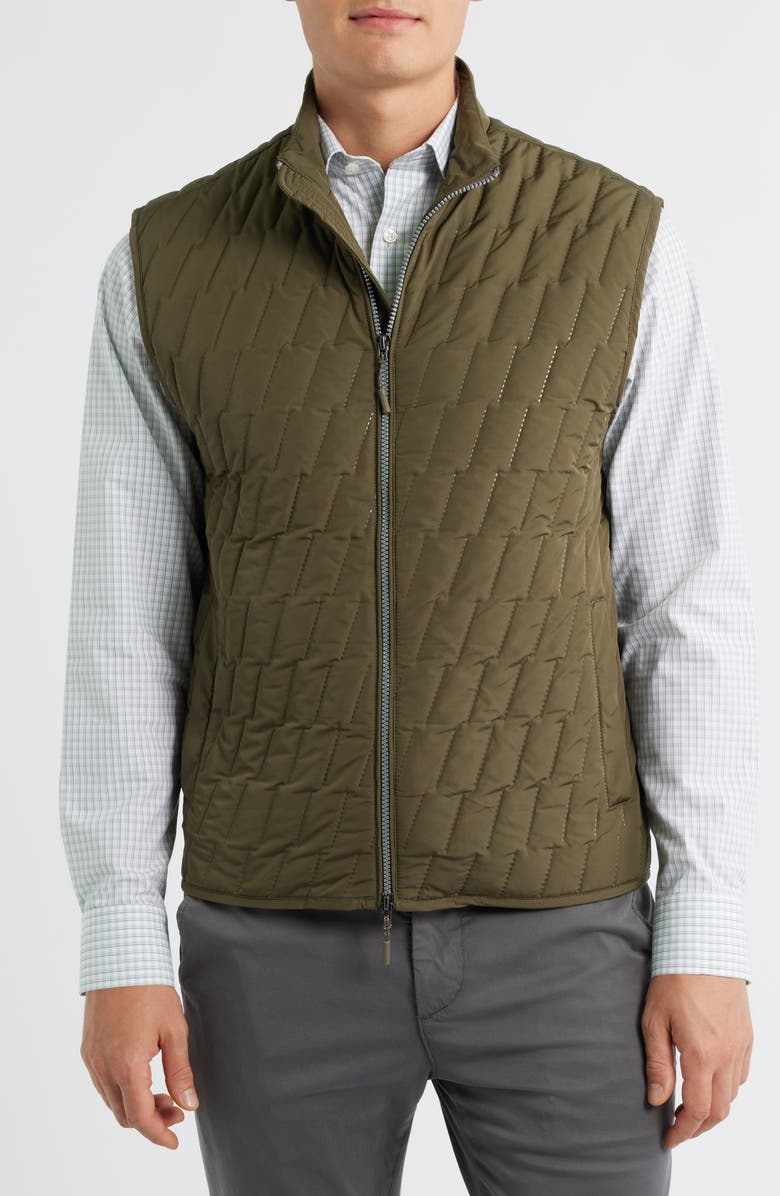 johnnie-O Belfry Quilted Vest, Alternate, color, Mangrove