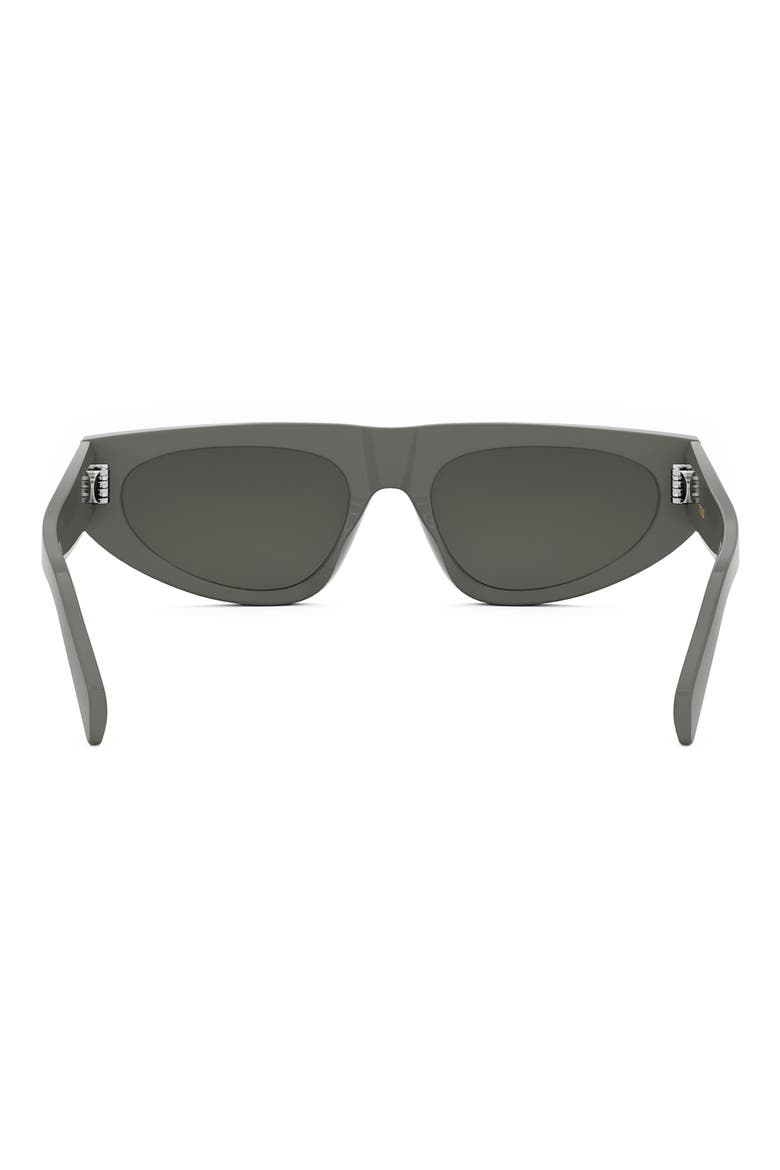 Monochroms 55mm Geometric Sunglasses, Alternate, color, SHINY LIGHT GREEN / SMOKE