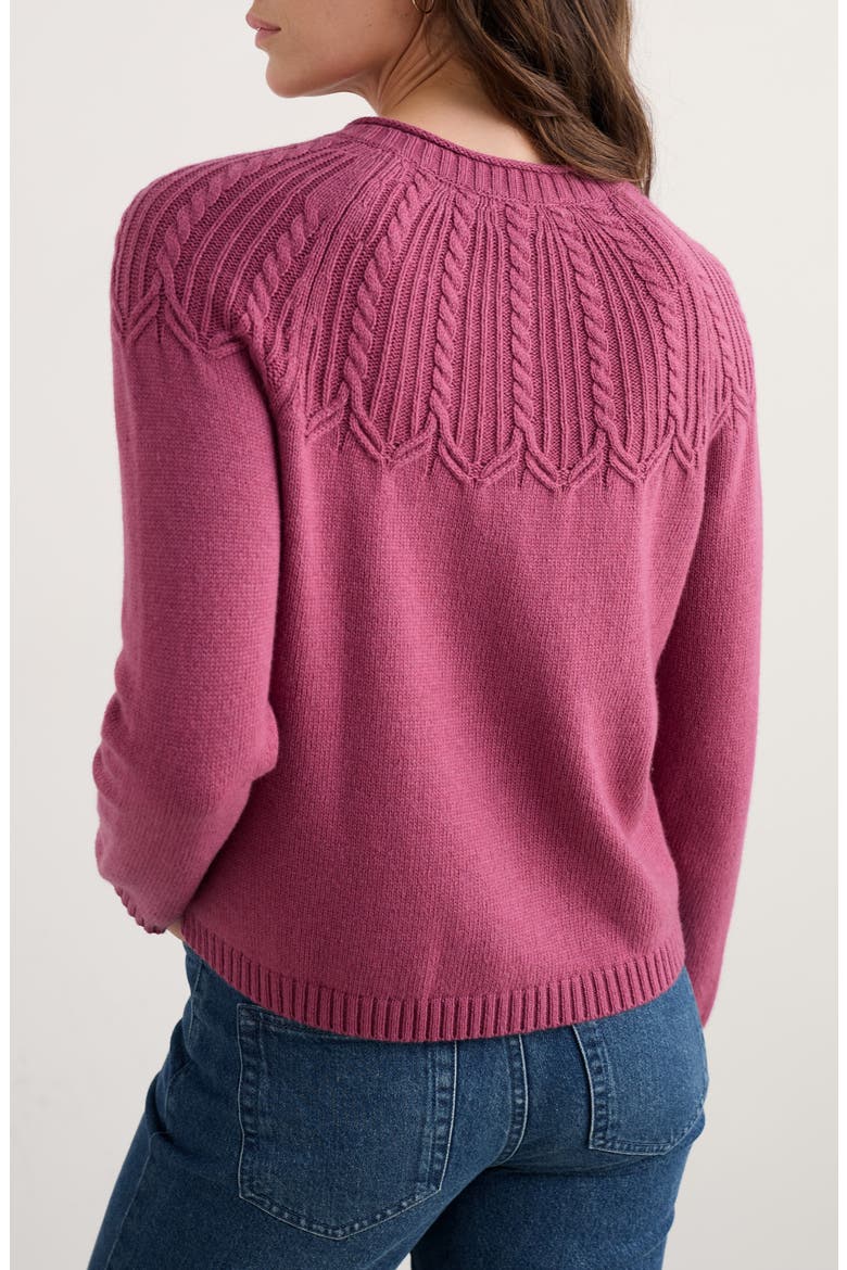 Sand Song Cardigan, Alternate, color, KNIT MELANGE ROSA