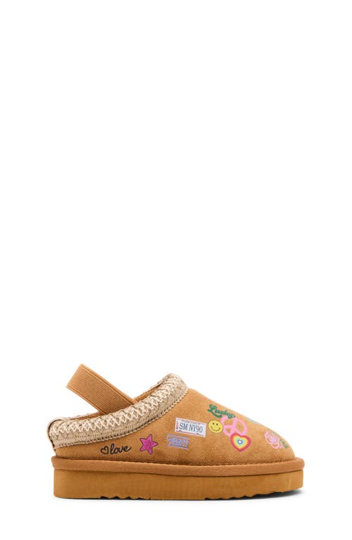 Steve Madden Kids' Jordye Faux Shearling Lined Slingback Clog In Brown