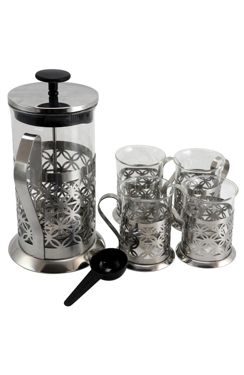 MR COFFEE Trellise 5 Piece Coffee Press Set, Alternate, color, Clear