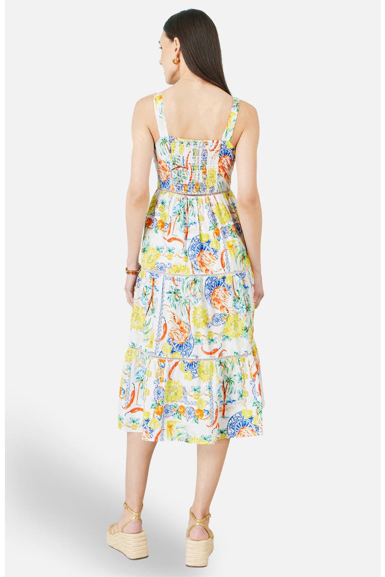Print Cotton Midi Sun Dress, Alternate, color, Multi