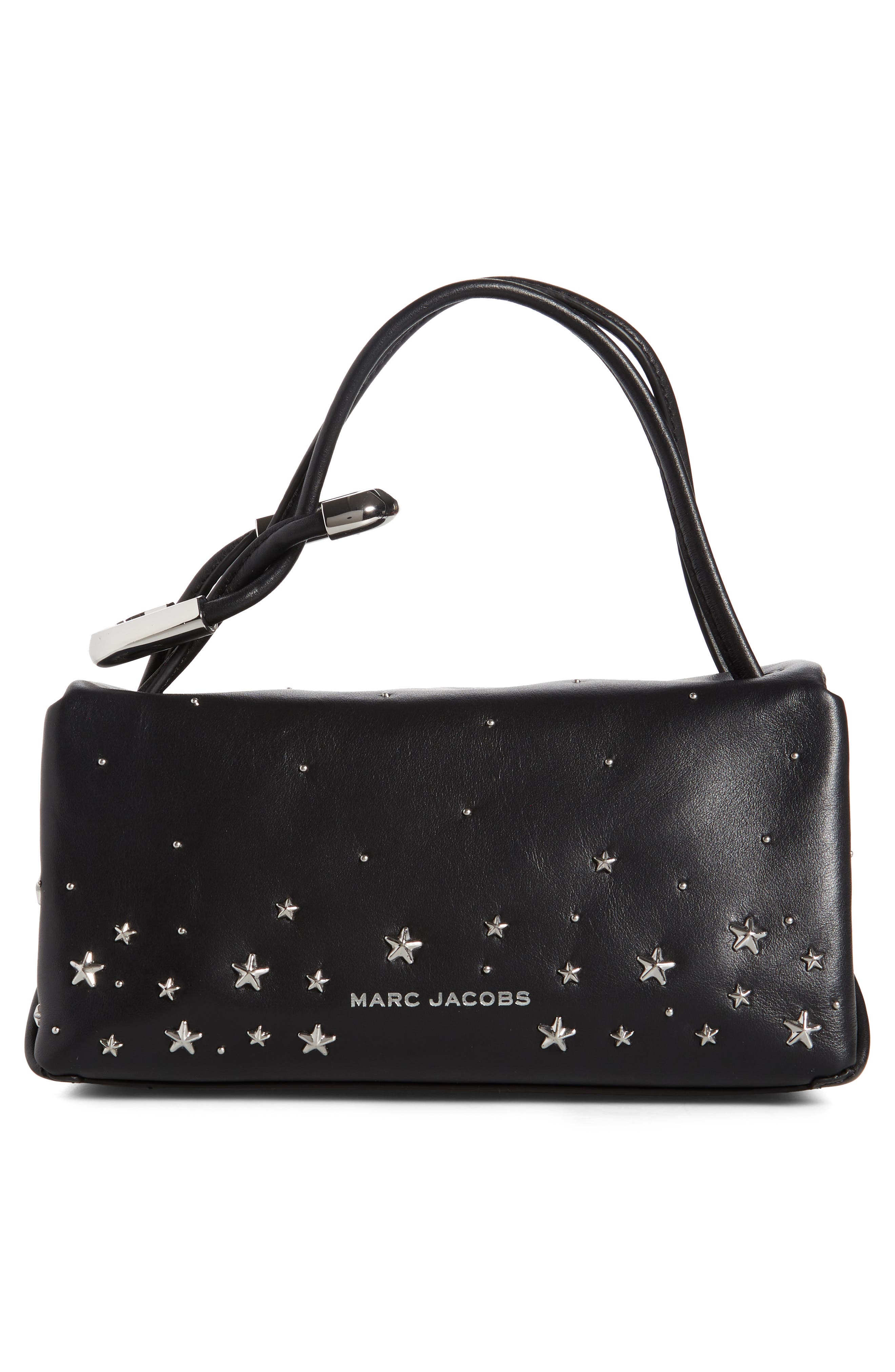 Marc Jacobs The Mini Dual Star Studded Leather Top Handle Bag, Alternate, color, 