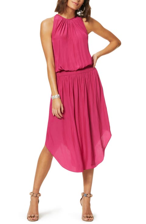Audrey Smocked Waist Sleeveless Midi Dress