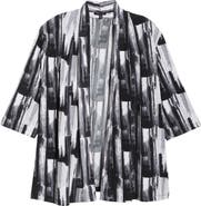 Vikki Vi Brushstroke Print Knit Jacket