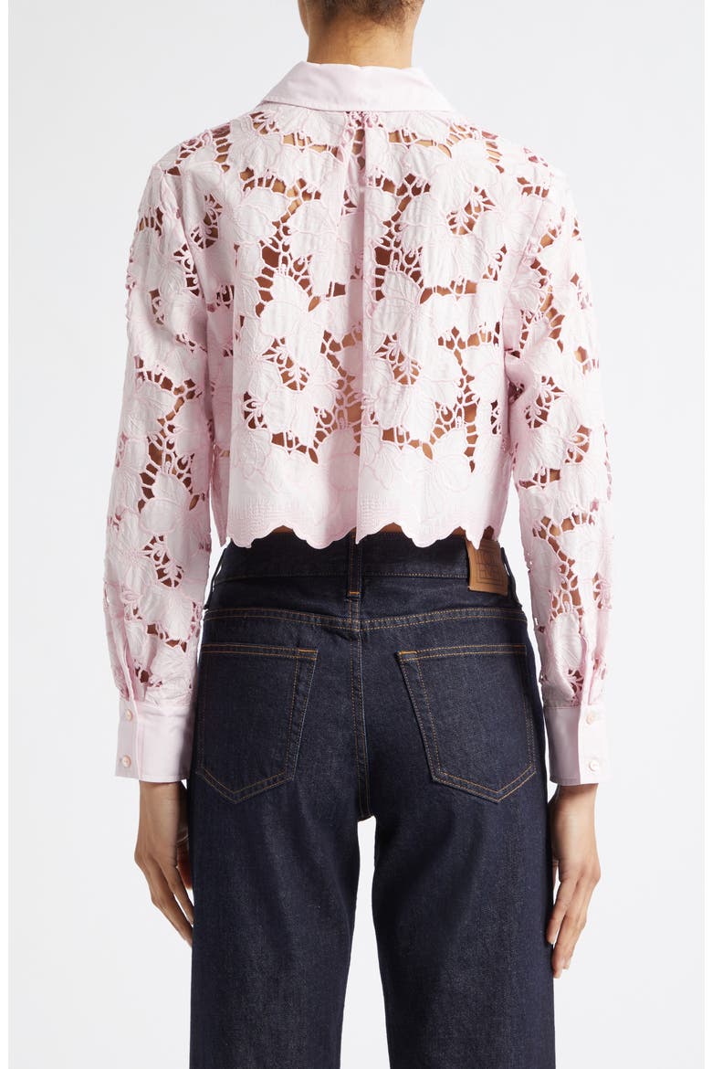 Seychelle Cutwork Crop Shirt, Alternate, color, PALE CAMEO PINK