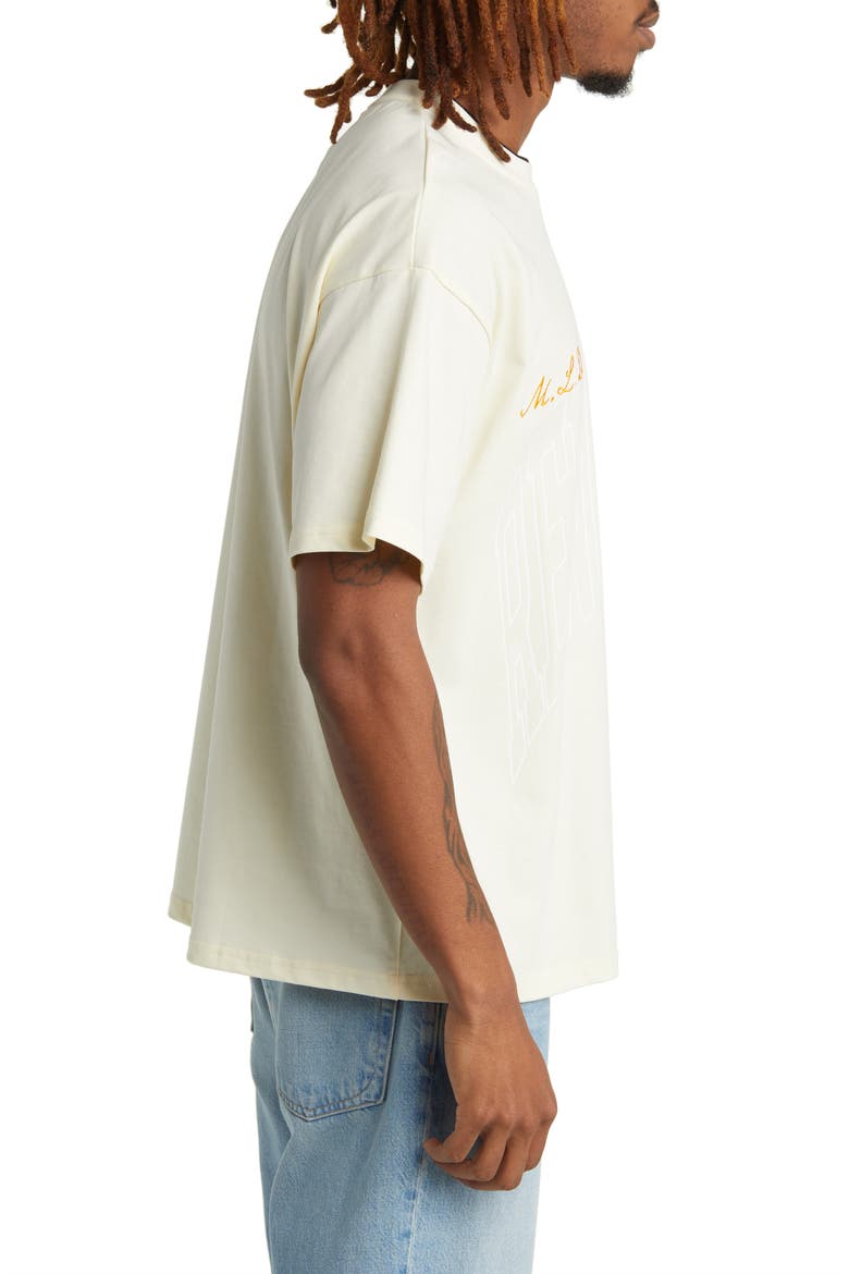 Arch Crewneck Cotton T-Shirt, Alternate, color, SAND