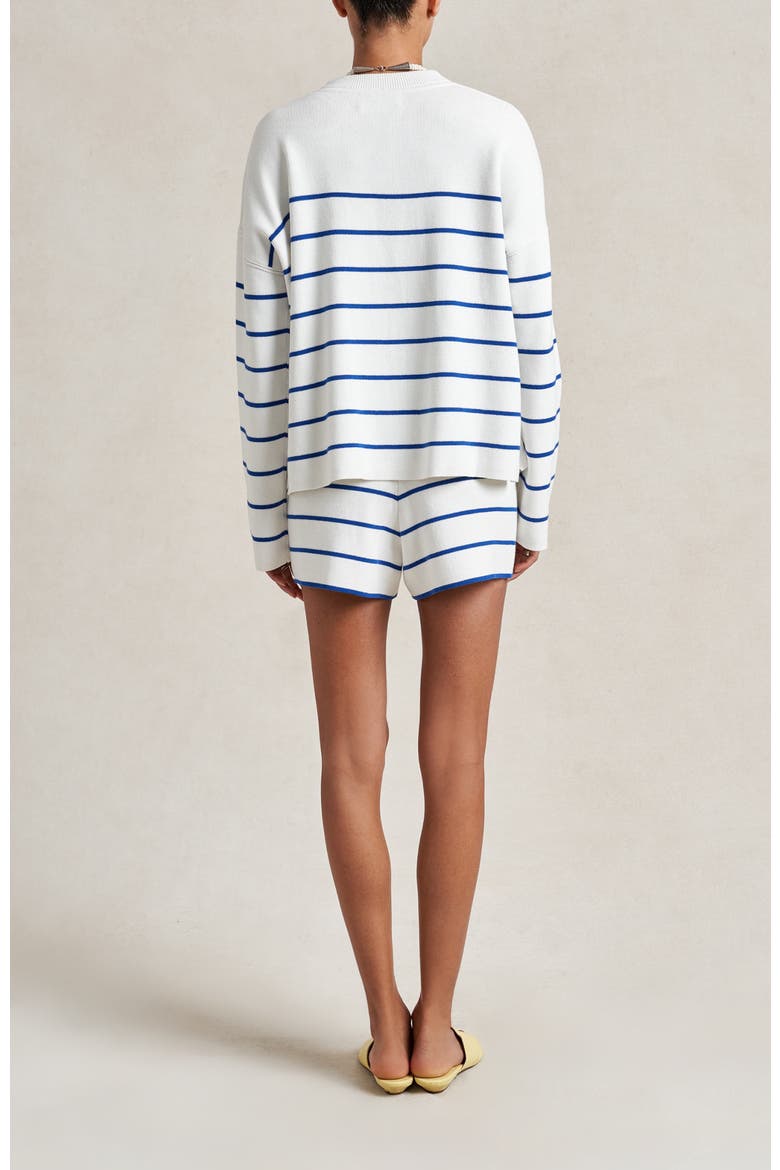 Leo Sweater, Alternate, color, Cream/Cobalt