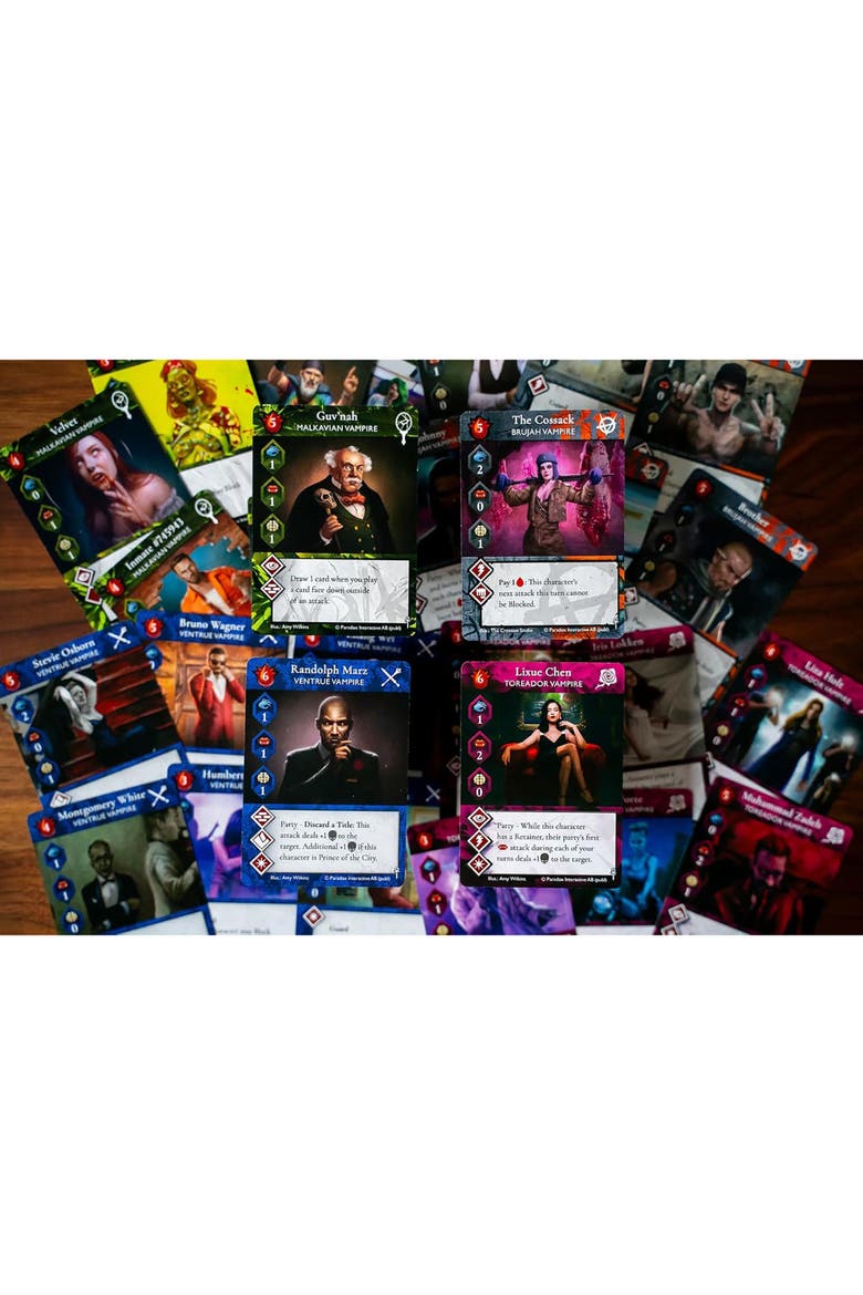 Vampire The Masquerade Rivals, Roleplay Card Game, Alternate, color, Multicolored