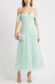 Chelsea28 Cold Shoulder Chiffon Cocktail Dress