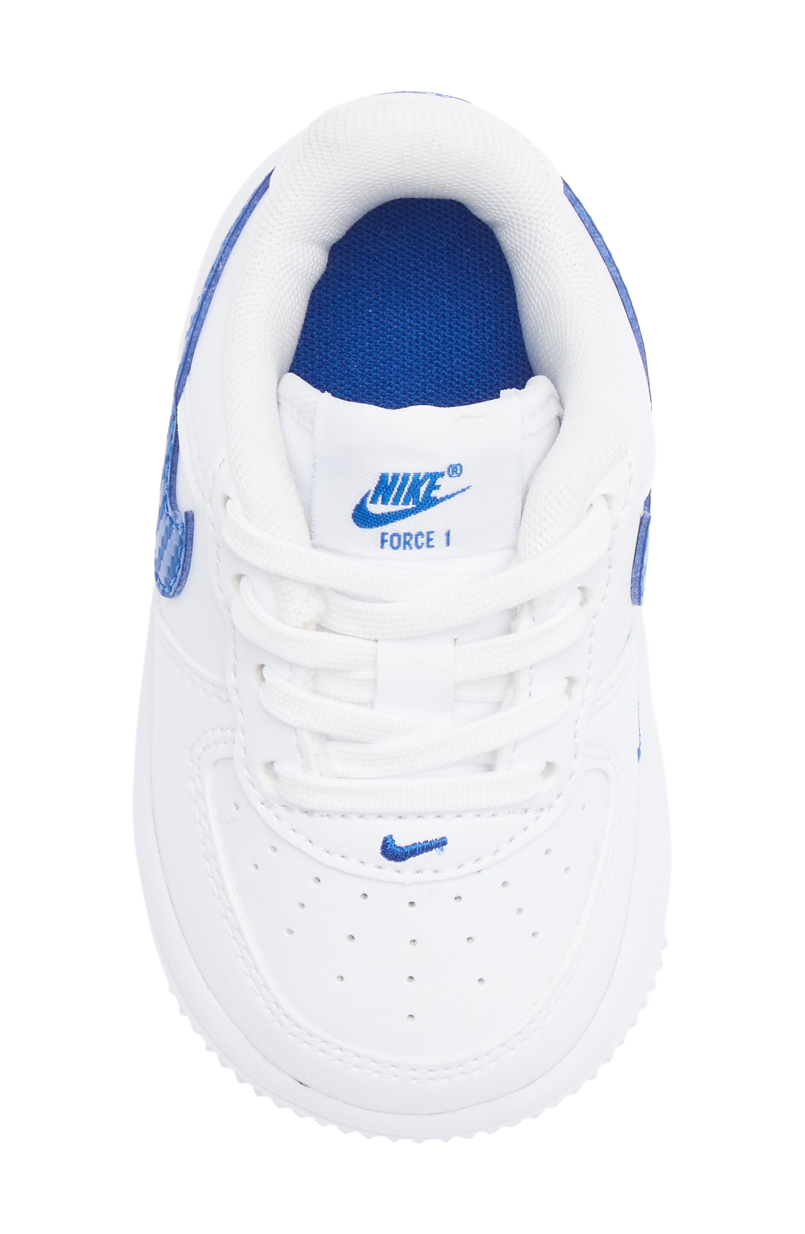 Kids' Air Force 1 Sneaker, Alternate, color, WHITE/ GAME ROYAL