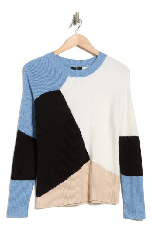 T Tahari Abstract Colorblocked Sweater In Multi