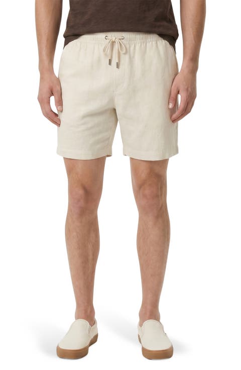 Stretch Linen Blend Pull-On Shorts