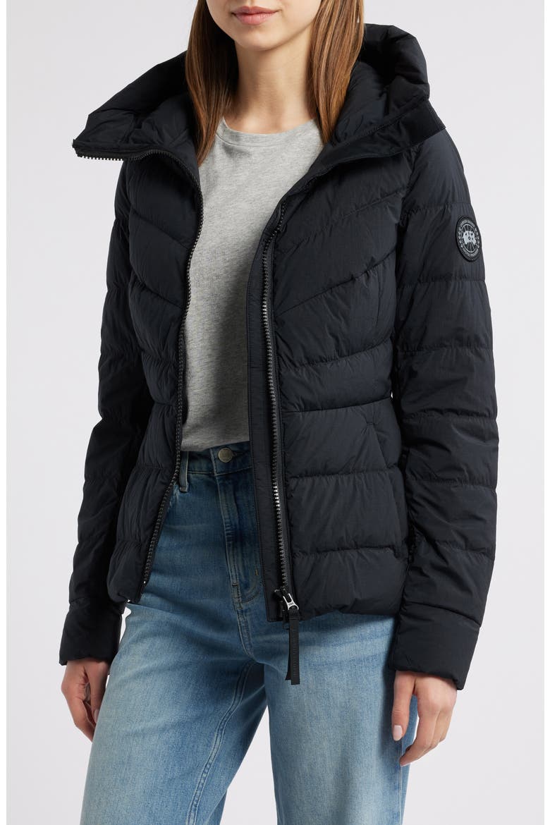 Clair 750 Fill Power Down Puffer Jacket, Alternate, color, BLACK