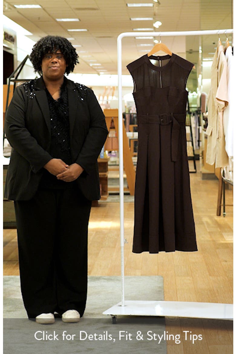 Ava Belted Cap Sleeve Midi Dress video
