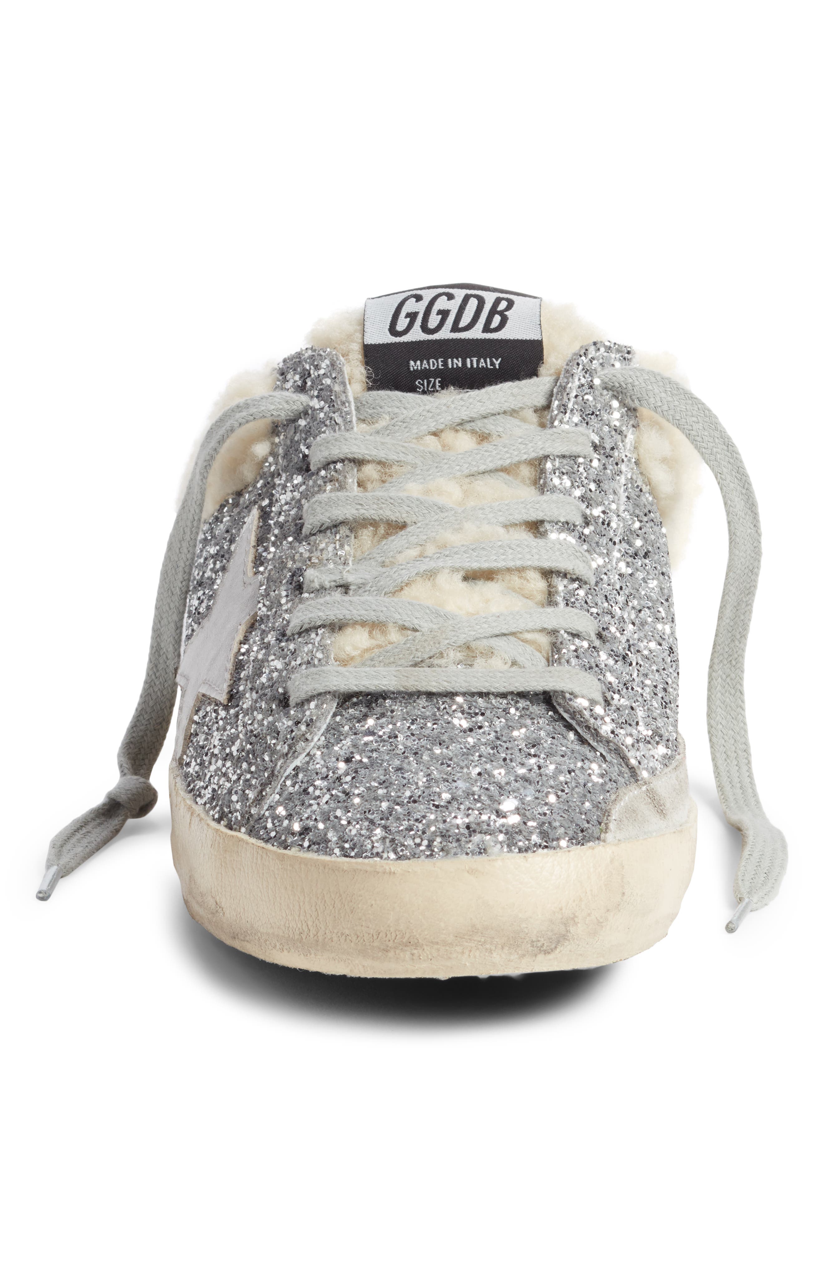 Golden Goose Sabot Superstar Genuine Shearling Slide Sneaker, Alternate, color, 