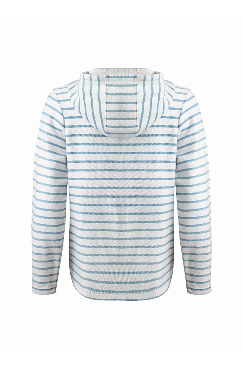Weird Fish Striped Full Zip Hoodie, Alternate, color, Mineral Blue