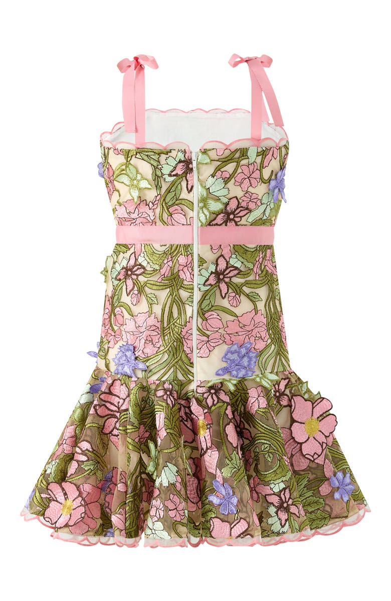 Marlo Kids Bonnie Embroidered Mini Dress, Alternate, color, Floral