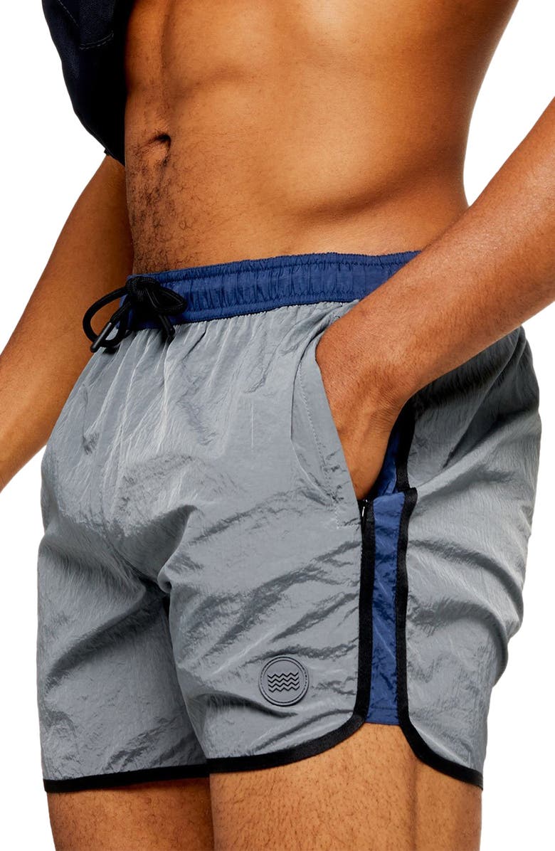 Topman Classic Nylon Swim Trunks, Alternate, color, 