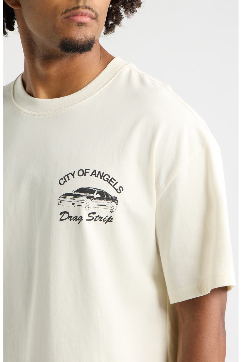 Drag Strip Graphic T-Shirt, Alternate, color, CREAM