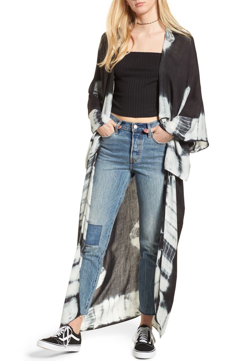 Free People Spellbound Tie Dye Kimono Duster, Main, color,